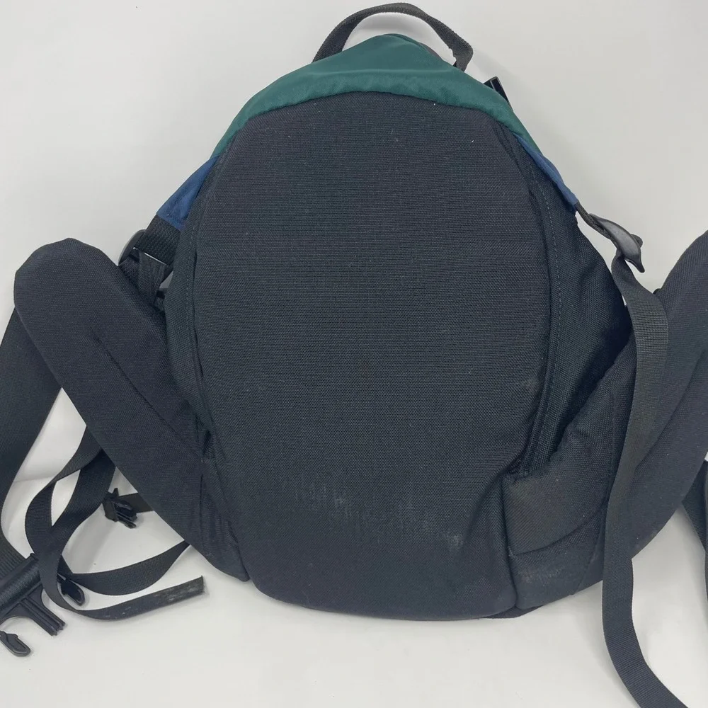 The North Face Vintage Lumbar Waist Pack Green Blue Black Hiking Bag HG2